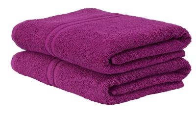 ColourMatch - Pair of Bath - Towels - Grape